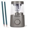 Aniborsa Electric Pencil Sharpener, Battery/USB Cord Operated, Gray