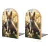 Animal Baby in Spring Wooden Bookends for Shelves 1 Pair