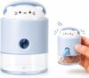 Animal Pop-Up Manual Pencil Sharpener with Carbon Steel Blade (Blue)