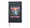 Anime And Sketching Just A Girl Who Loves Anime Merch Manga Hardcover Journal, Black