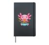 Anime Kawaii Axolotl Eating Ramen Noodles Kids Teen Girl Boy Hardcover Journal, Black