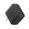 Anker Zolo USB C Charger Block, 1-Pack 4-Port Wall Adapter with 50W Max Output, 2 USB-C and 2 USB-A (1, Black)