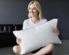 ANSSO Canadian Goose Down Pillows King Size Set of 2 (White 20"x36" 2 Pack)