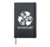 Anti Littering No Environment Recycle Trash Earth Day Gift Hardcover Journal, Black