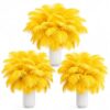 AntiLousy 8-10'' Yellow Ostrich Feathers 60 Pcs Red Feathers for Wedding Centerpieces, DIY Crafts, and Floral Arrangements