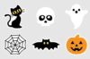 AnyDesign 120 Pcs Halloween Mini Erasers Bulk, Bat Pumpkin Ghost Skull Cat