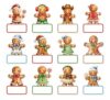 AnyDesign 144 Pcs Christmas Name Tag Sticker, Gingerbread Man, 2.3 x 3.2 in