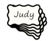 AnyDesign 180Pcs Wavy Border Name Tag Stickers, Black