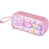 AnySmic Pink Pencil Case for Girls, Kids Kawaii Pencil Pouch, Large Capacity Stationery Organizer Bag, Durable Compartment Organizer Box for Primary and Elemantary Students Age 6+