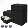 aopule 6 Packs Index Cards Box,3x5 Index Card Holder with Lid,2-Compartment Black Index Card Storage Organizer for 3'x5' Note Cards, Recipe Cards, Flashcards Office Organization