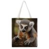 AOPYTRBD Monkey Lemur CuteCanvas Tote Bag Shoulder Bag Handbag