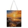 AOPYTRBD Sunrise CoastCanvas Tote Bag Shoulder Bag Handbag