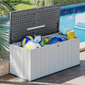 Aoxun 5 x 2 FT Outdoor Storage Shed, Resin Shed with Floor, Small Garden Shed Waterproof Plastic Tool Shed