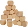 APACALI 30 Pcs Blank Beechwood Dice, 50mm Rounded Wood Cubes for Crafts