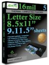 Apache Letter Size Laminating Pouches, 7 Mil, 800 Pack, Holds 8.5 x 11 Inch Projects (9 x 11.5 Inch Pouch Size), Thermal Laminator Compatible Laminating Sheets, Super Clear, Round Corners