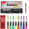 APGLSXY 16Pcs Fluorescent Markers Colorful Highlighter Pens For Journaling Color Coding