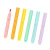 APGLSXY 6 Color Highlighter Markers with Obliqued Tip, Water-Based Ink Fluorescence Highlighter Set for Study Note, Planner Pages, Reading Review and Work Documents