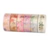 APGLSXY 6 Rolls Gold Foil Washis Tape Artists Tape Decorative Tape Hand Account Tape