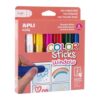 APLI Kids 19363 Color Sticks Window Solid Tempera for Glass Painting, 6 Assorted Colors