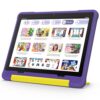 ApoloMedia Kids Tablet, 10.1 Inch HD Android 15, 64GB Storage, 8GB RAM, Eye Protection Mode, 10-Hr Battery, Parental Shockproof Case - Tablet for Kids Age 3+(Purple)