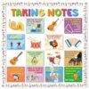 Aposwow Music Bulletin Board Decorations Funny Music Classroom Decor Sets