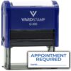Appointment Required Date Self-Inking Rubber Stamp | Appointments & Scheduling Rubber Stamps (Blue Ink) - Q-300