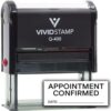 Appointment Scheduled + Appointment Confirmed Combo Self-Inking Rubber Stamp | Medical Rubber Stamps (Black Ink) - Q-400