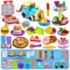 Aprilwolf 85 PCS 3 in 1 Dough Sets for Kids Ages 3-4-8, Art Crafts Dough