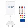 Aptliton 40"×28" Rolling Whiteboard with Stand,Magnetic Rolling White Board