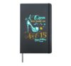 A Queen Was Born on April 15, 15th April Birthday Party Bday Hardcover Journal, Black