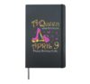 A Queen Was Born on April 9, 9th April Birthday Butterflies Hardcover Journal, Black