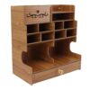 Aqur2020 Wooden desk organizer with DIY assembly, 11.1x5.9x11.8 inch