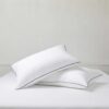 AQUZIN Feather Down Pillows US Queen, Hotel Pillow for Neck Pain Relief, Soft Supportive for Side & BackSleepers, 20.5x30.5in.