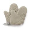 ARCLIBER Grey 9" Quilted Oven Mitts 1 Pair Heat Resistant Kitchen