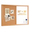 ARCOBIS Cork Board White Board Combo with MDF Wood Frame
