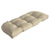 Arden Outdoor Tufted Wicker Settee Cushion, 41.5x18, Tan