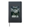 Area 51 Summer Camp UFO Adventure Camping Alien Hardcover Journal, Black
