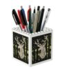ARKSKSXY Hunting Deer Block Pencil Pen Holder
