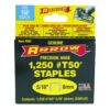 Arrow Fastener 505 4 Pack 5/16in. T50 Heavy Duty Staples, 1,250 Staples Per Pack