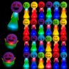 ArtCreativity Light-Up Jumping Popper Toys for Kids – 24 PCS LED Spring Launchers with Flashing Lights, Emoticon Faces, Jump Up to 4 Feet, Party Favors, Goodie Bag Fillers for Boys & Girls