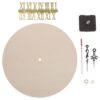ARTIBETTER Wooden Clock Face Replacement for DIY Wall Clock Projects Round 10 Inch Blank Dial with Stable Surface and Gold Roman Number Accessories and Office Decoration
