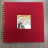 Artmag 8 x 8 Inch DIY Scrapbook Photo Album Linen Cover 20 Sheets/ 40 Pages, Hardcover Kraft White Paper Memory Book for Wedding Anniversary Christmas Family, Red