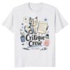 Art Room Crew T-Shirt Critique Notes Cubist Cat Teacher Tee