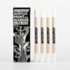 ARTWARD White Acrylic Paint Markers 4 Pack, Dual Tip Brush & Fine Acrylic Paint Pens, for Rock, Wood, Glass, Canvas, Ceramic, Metal, Fabric