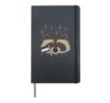 Asexual Flag Raccoon Pride Month LGBTQ Ally LGBT Animal Hardcover Journal, Black