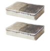 ASFXGCUE 2 Pack Clear Under‑Bed Storage Bags With Zipper, Large Capacity See‑Through Organizers, Dust‑Proof Waterproof Totes For Seasonal Clothes, Bedding And Blankets