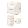 ASFXGCUE Extra Large Beige Portable Storage Bags, Foldable Tall Organizer Totes With Handles, Multipurpose For Clothes, Bedding, Pillows, Holiday Decor, Closet, Garage And Dorm Organization