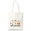 A Silly Goose Canvas Tote Bag for Women, Large Capacity Shoulder Handbag