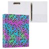 Aslsiy Kids 3 Ring Binder Leopard Cheetah Print (193) Round Clipboard Binder Harcover Binders Organizer