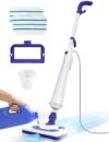 Aspiron Professional Steam Mop Cleaner, 1300W Floor Steamer with Detergent Chamber, 25S Heat Up, Lightweight Steamer for Cleaning with 2 Washable Pads, Safe for Tiles, Upholstery, Hardwood, Cobalt